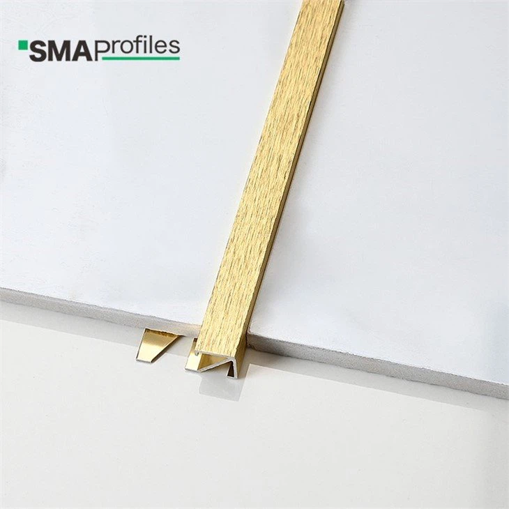brushed aluminium tile edging
